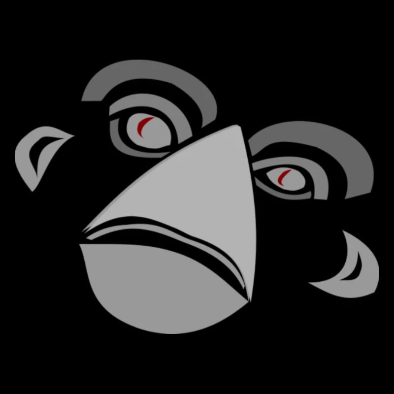 Smart, thoughtful and possibly concerned monkey face