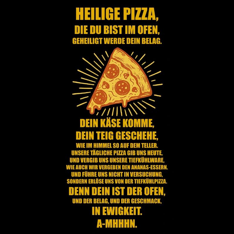 Kirche der Heiligen Pizza 🍕 - das Gebet