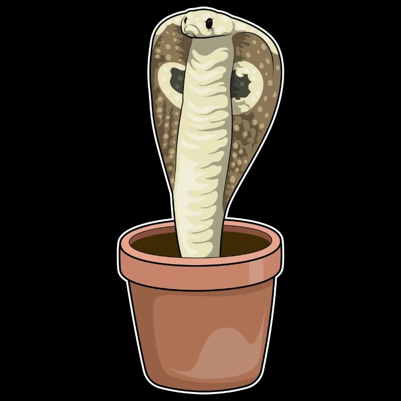 Pot de fleurs de serpent