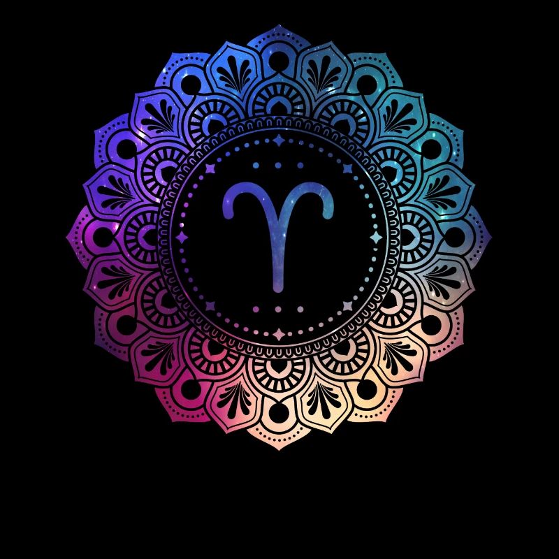 Widder Sternzeichen Symbol Mandala