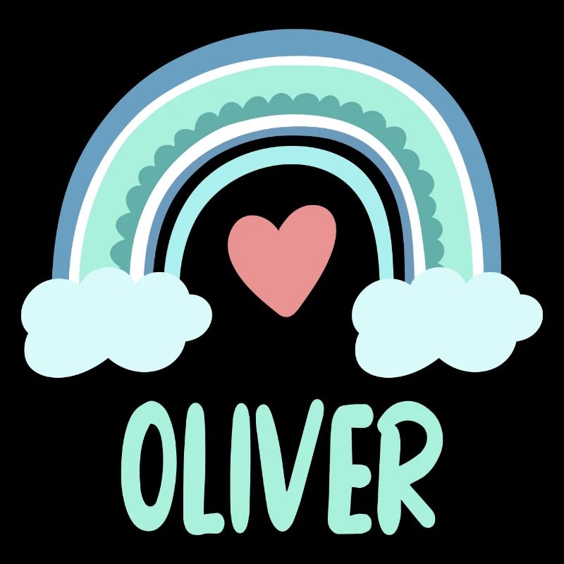 Oliver Name Regenbogen Baby