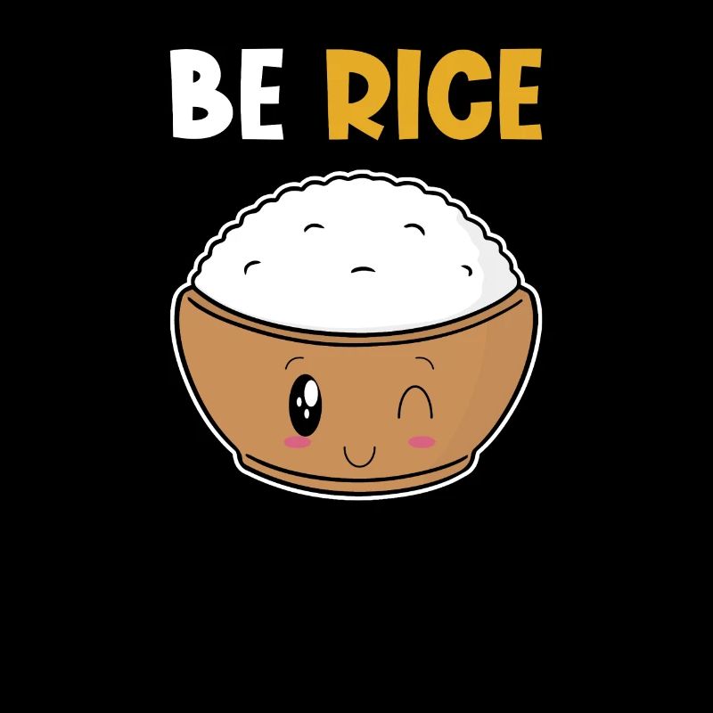 Kawaii riz drôle de jeu de mots riz