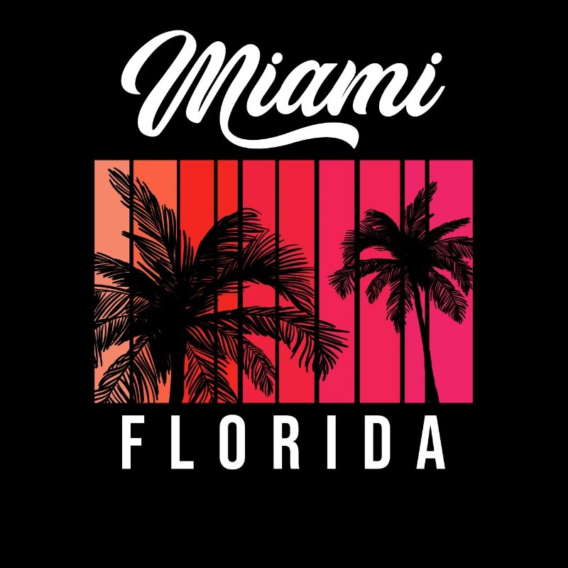 Miami Florida Retro Sunset