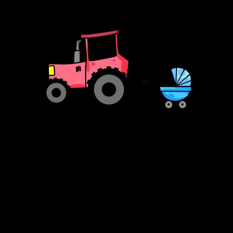 Tracteur avec chariot bébé