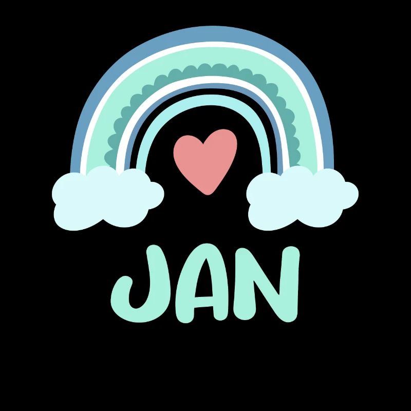 Jan Name Regenbogen Baby