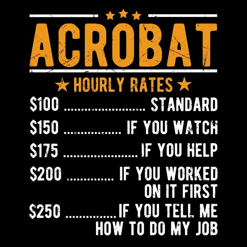 Acrobat hourly wage