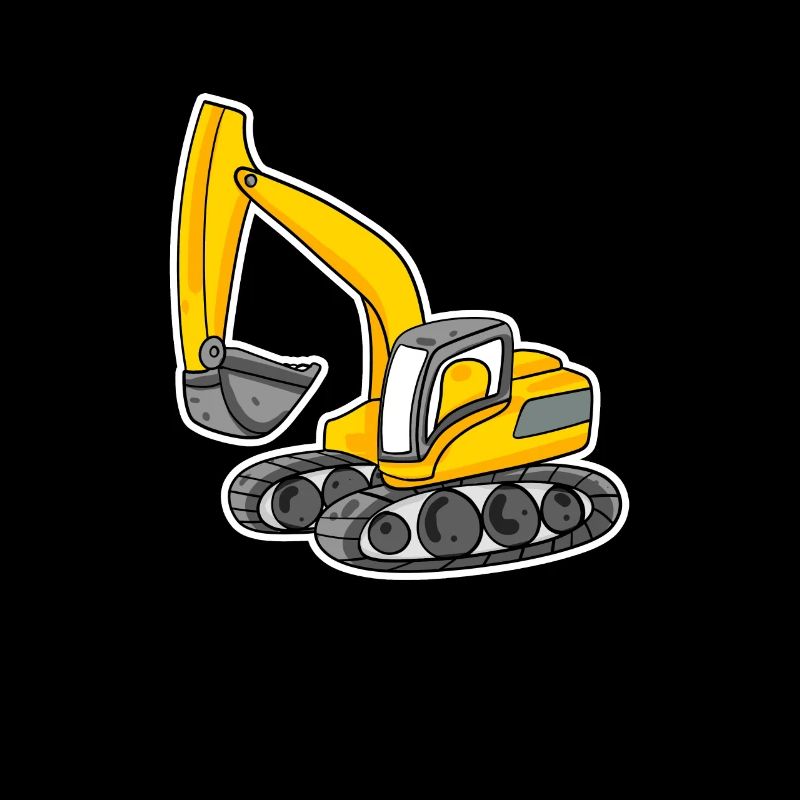 Excavator Construction Site Heavy Machinery Gift