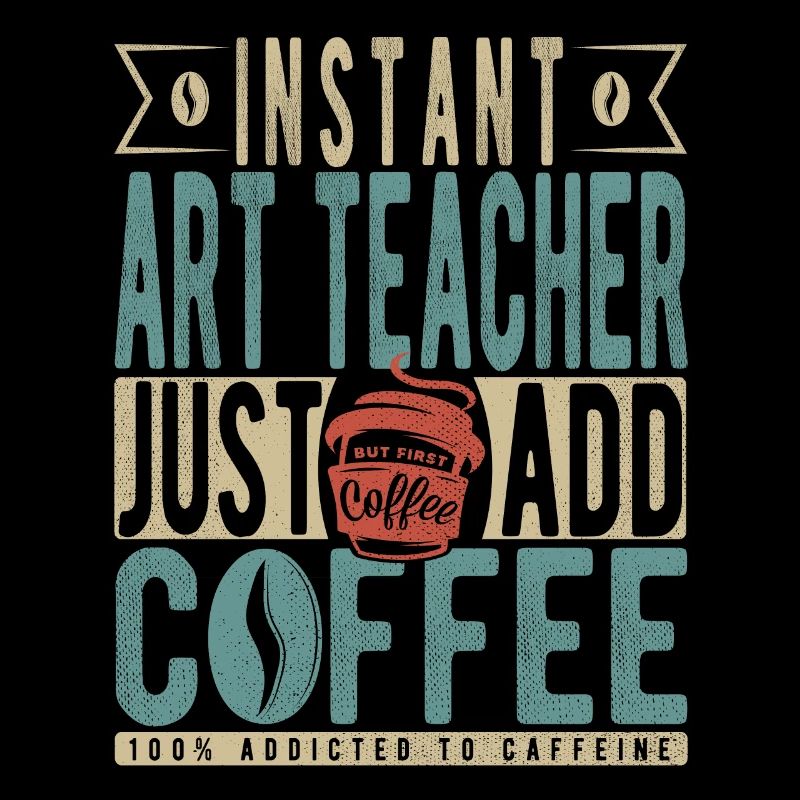 Professeur d’art instantané Il suffit d’ajouter du café
