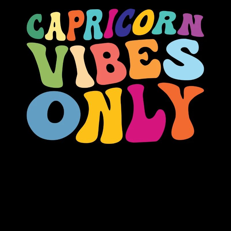 Steinbock-Vibes nur einzigartiger bunter Stil