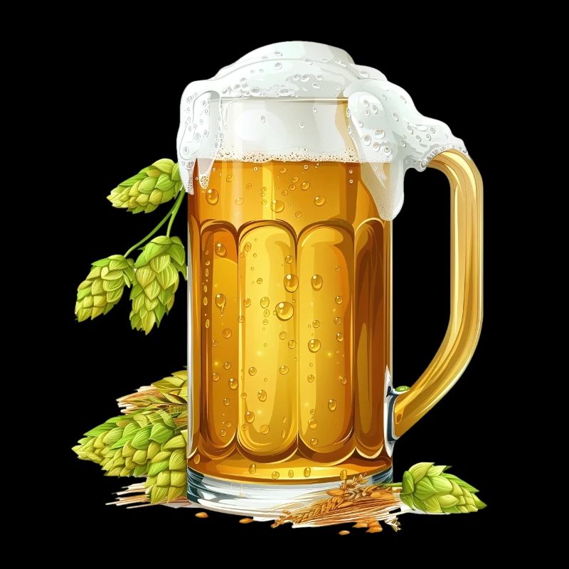 Bière glacée dans un pichet avec du houblon et de l’orge