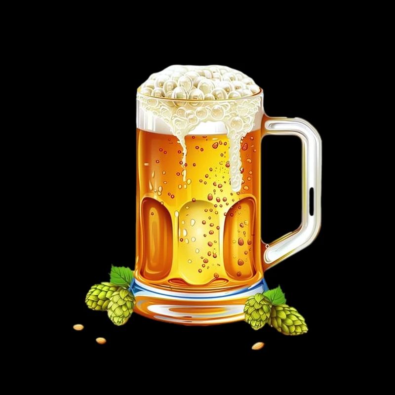 Bière glacée dans un pichet avec du houblon et de l’orge