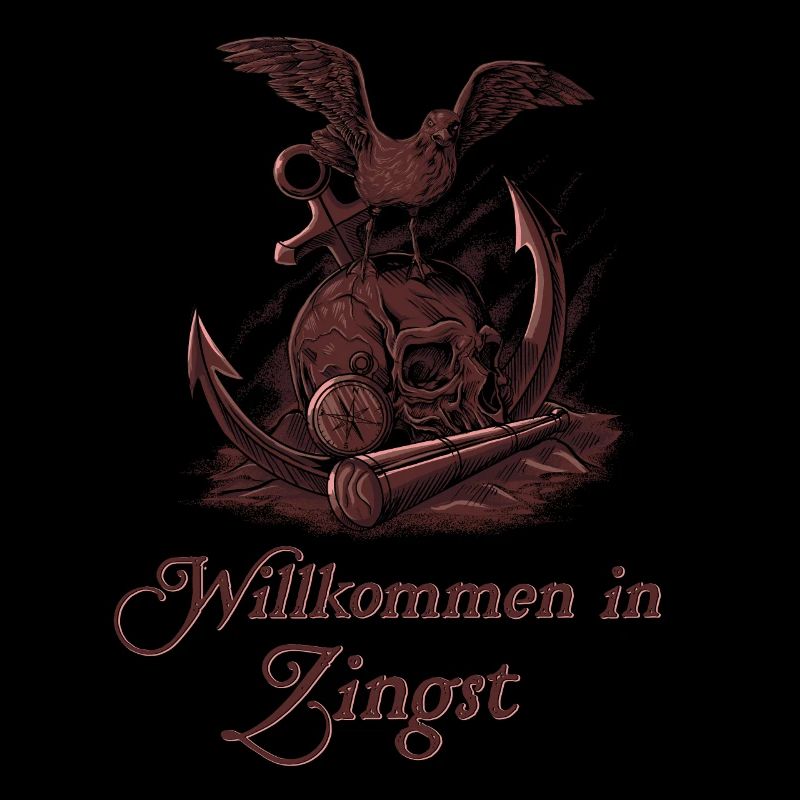 Möwe auf Schädel - Ostseeheilbad Zingst