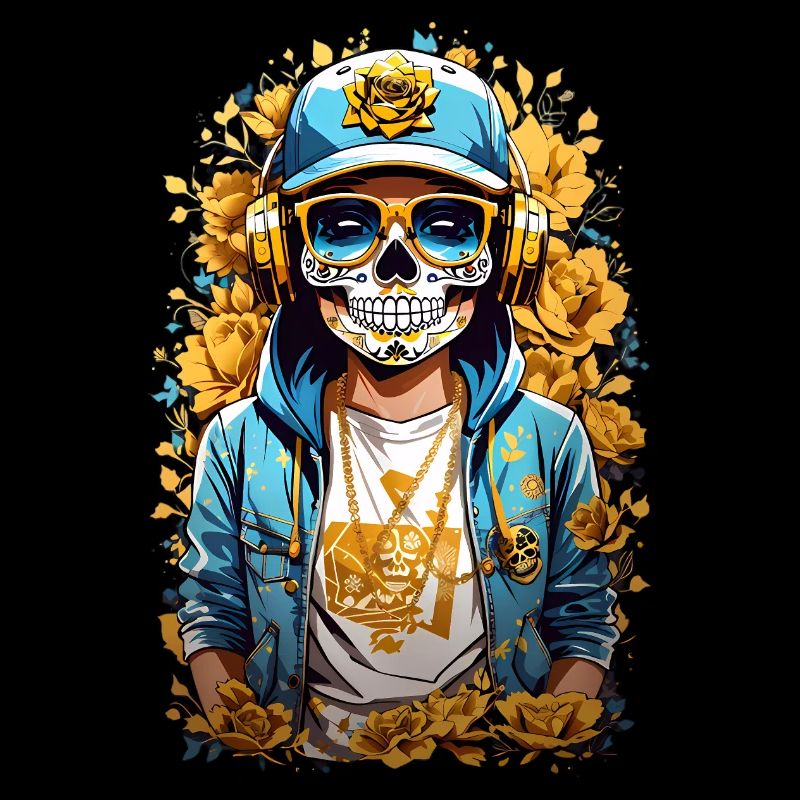 Goldene Zucker Schädel