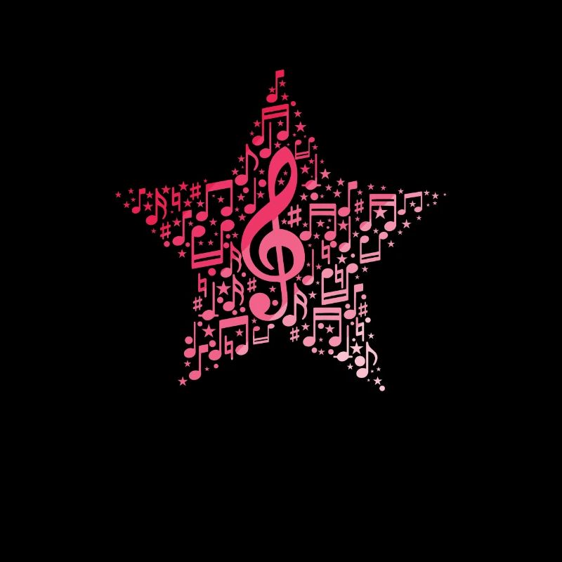 Star de la partition et de la clé de sol