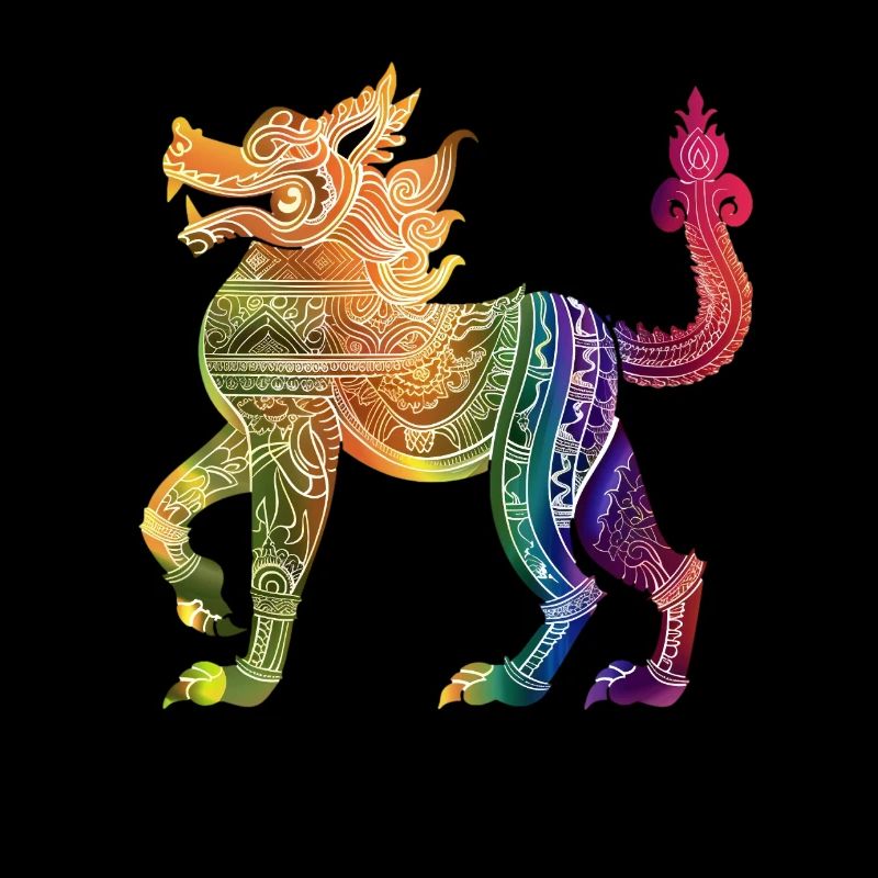 Illustration birmane colorée