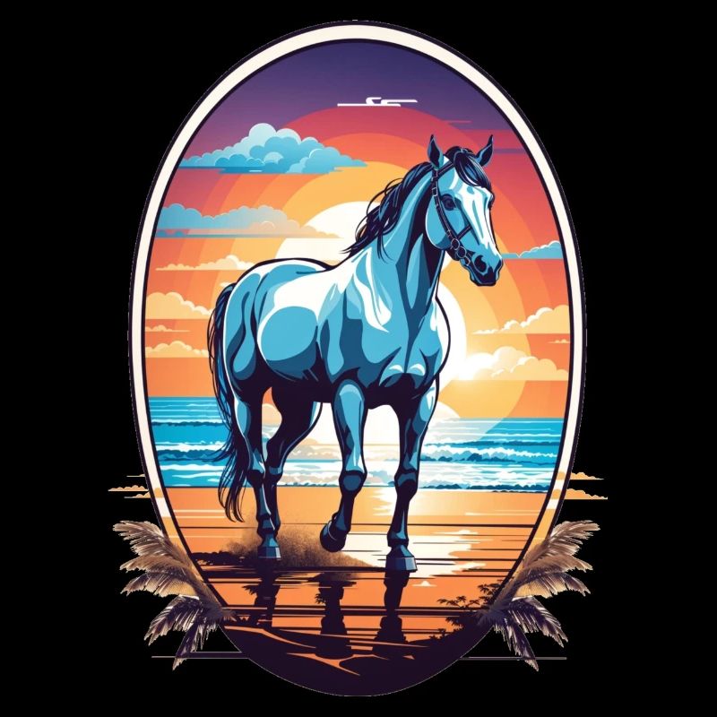 Cheval sur la plage