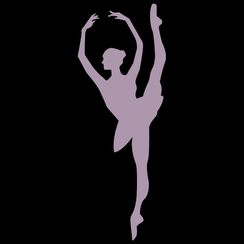 Silhouette de danseuse de ballet minimaliste