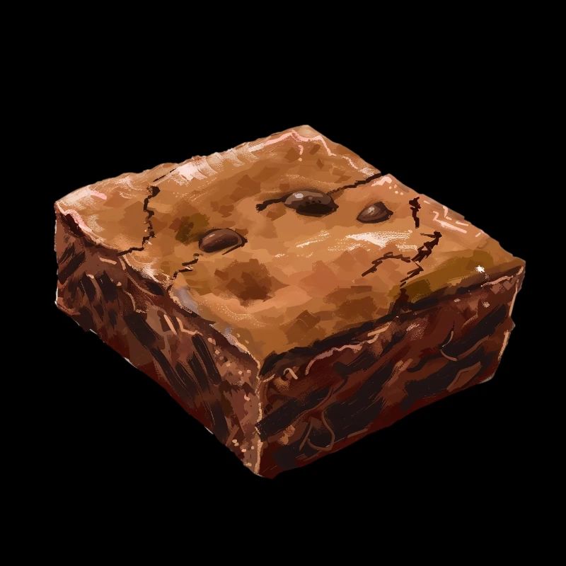 Rustikaler Brownie Illustration