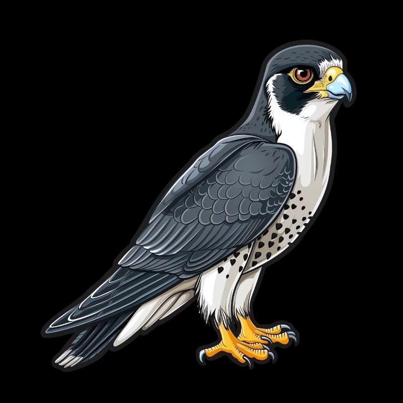 Stolzer Wanderfalke In Pose