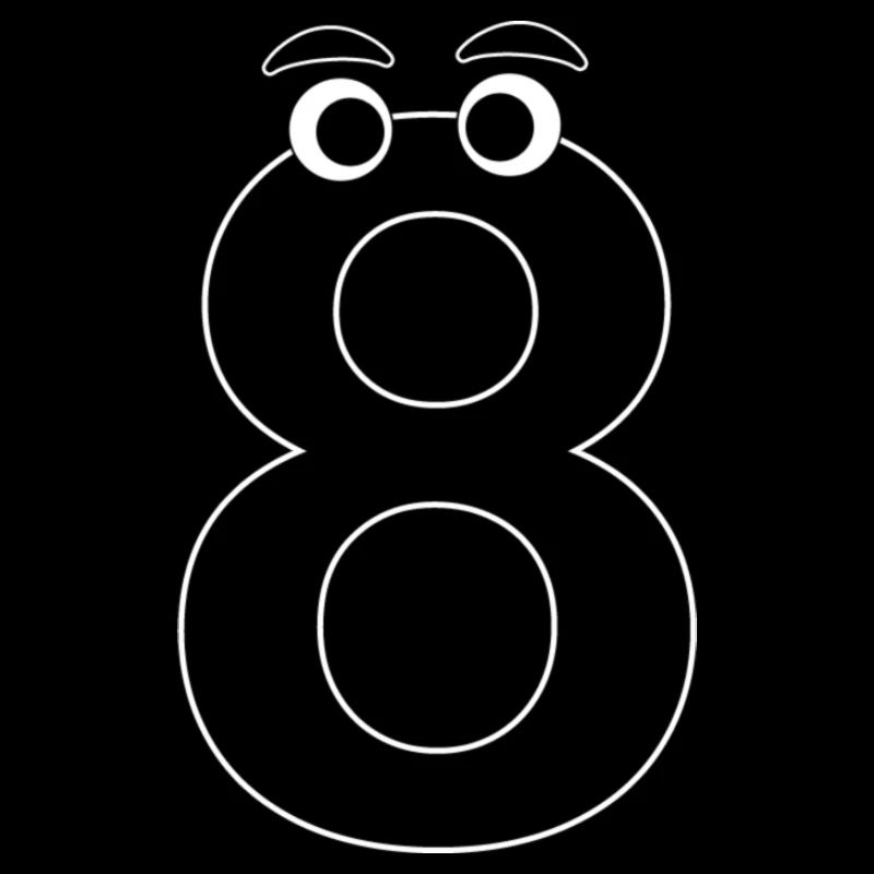 Number Eight 8 Kids Birthday Learning Math