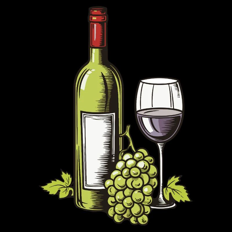 Verre à vin Raisins Vin