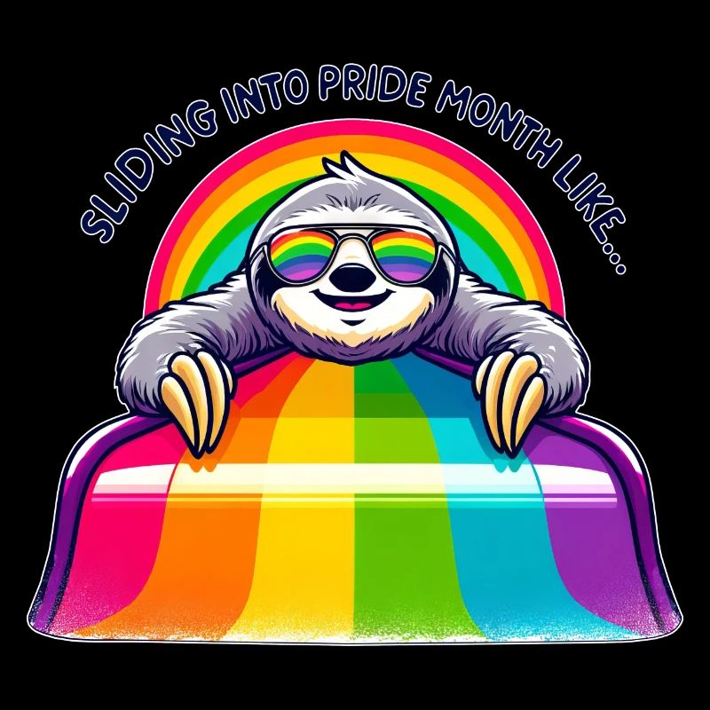 LGBTQ Pride Sloth Rainbow Slide