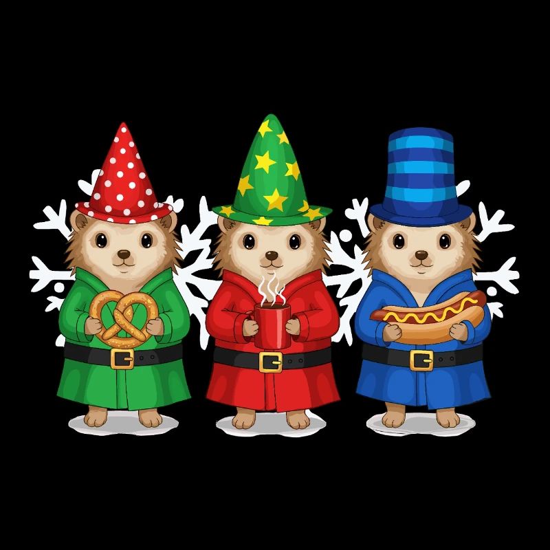 Hérisson Joyeux Noël Glacière de Noël