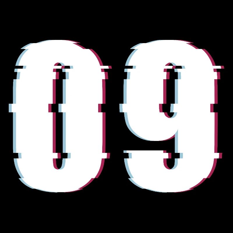 Nine 9 Number Effect Distorted Number