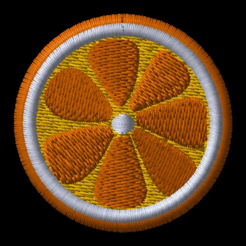 Orange brodé