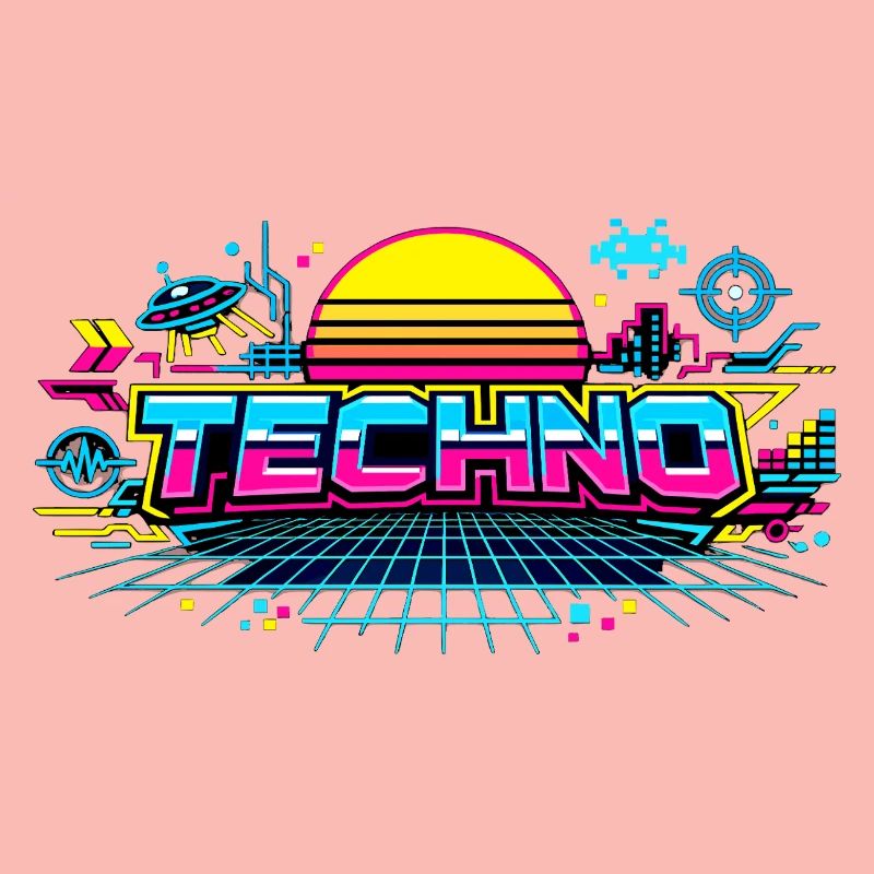 Neon Techno Horizont