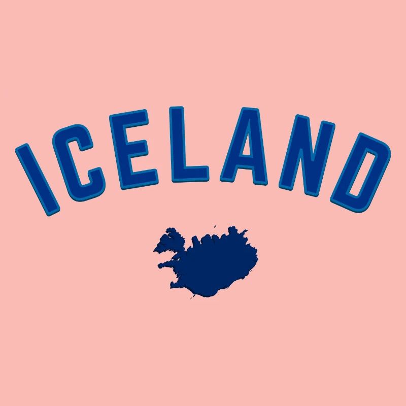 Iceland Blue Map Bow Design