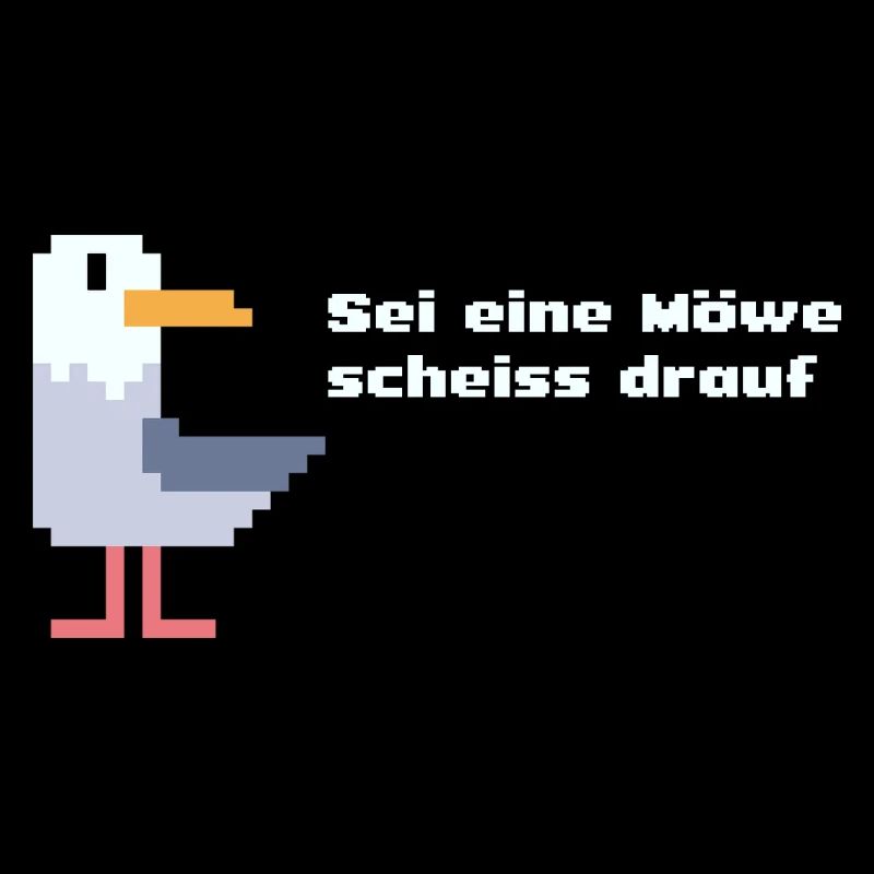 sei eine pixel Möwe