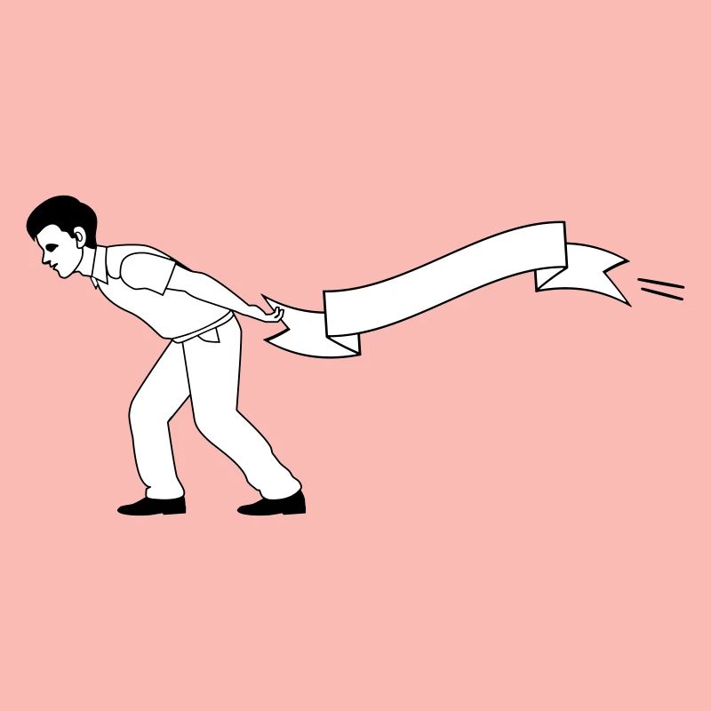 man pulls Banner | Bannerträger