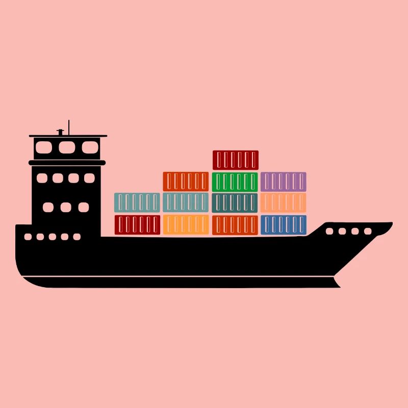 Seecontainerschiff oder Boot mit Containern