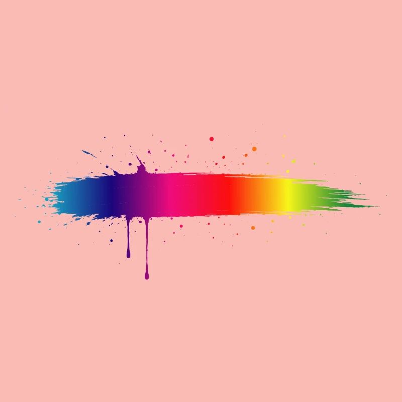 Rainbow Brush Stroke Gradient Splash