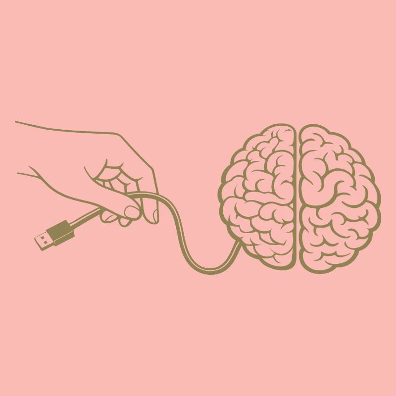 Brain Head Cable Connector Artificial Intelligence