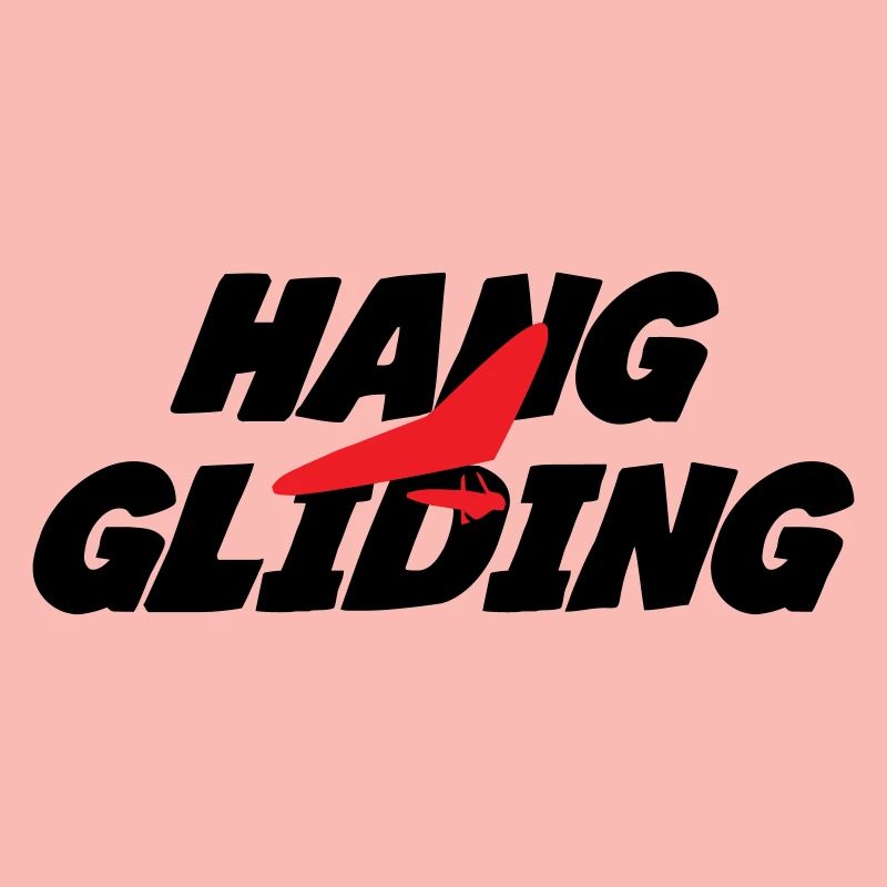 Intense Red Hang Gliding Graphic