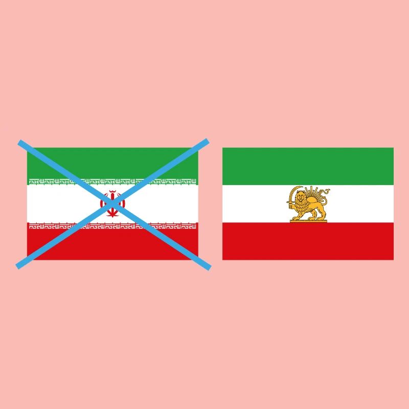 Smashed Iran flags