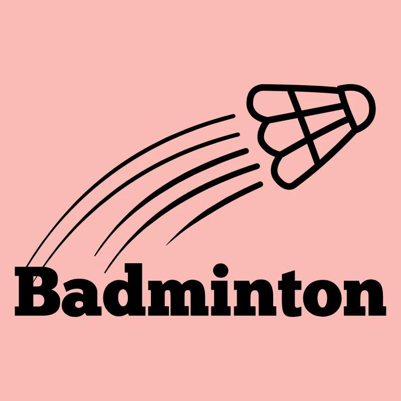 Badmintontext mit hochfliegendem Shuttle