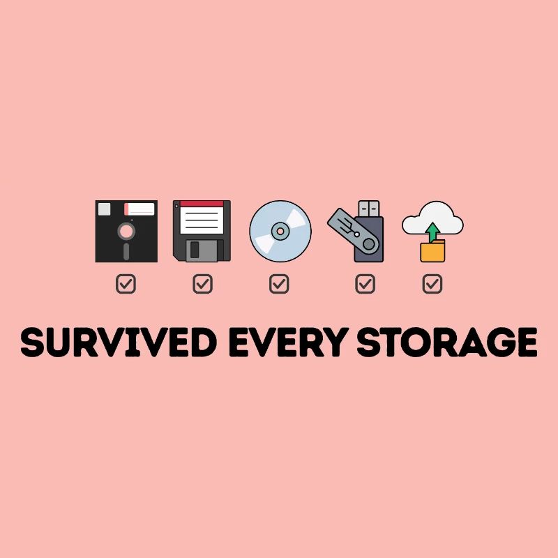 Data Storage Evolution - Tech Icons