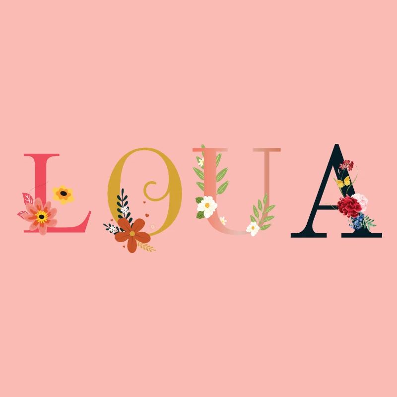 Le nom de LOUA est fleuri