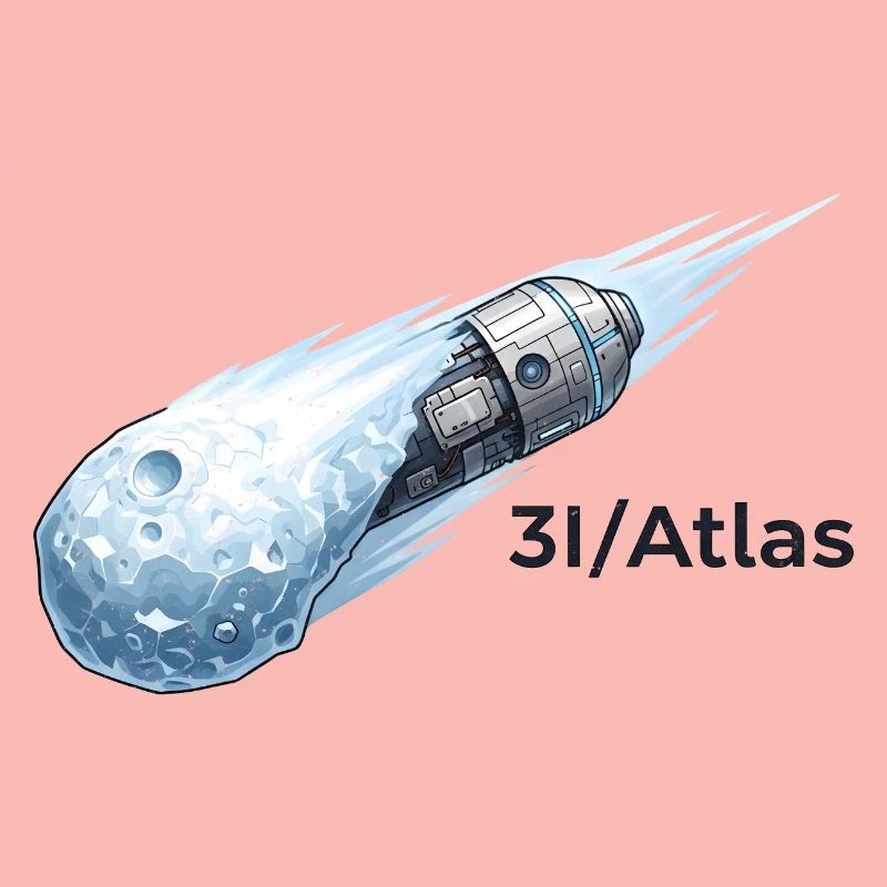 Comet flight through space