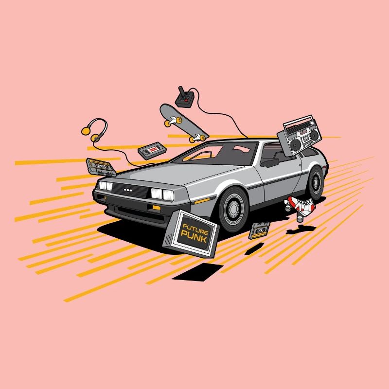 Delorean Oldtimer Youngtimer Retro Future jaune