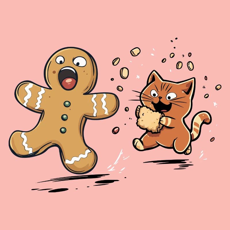 Chat de Noël, Dent sucrée, Amateur de biscuits