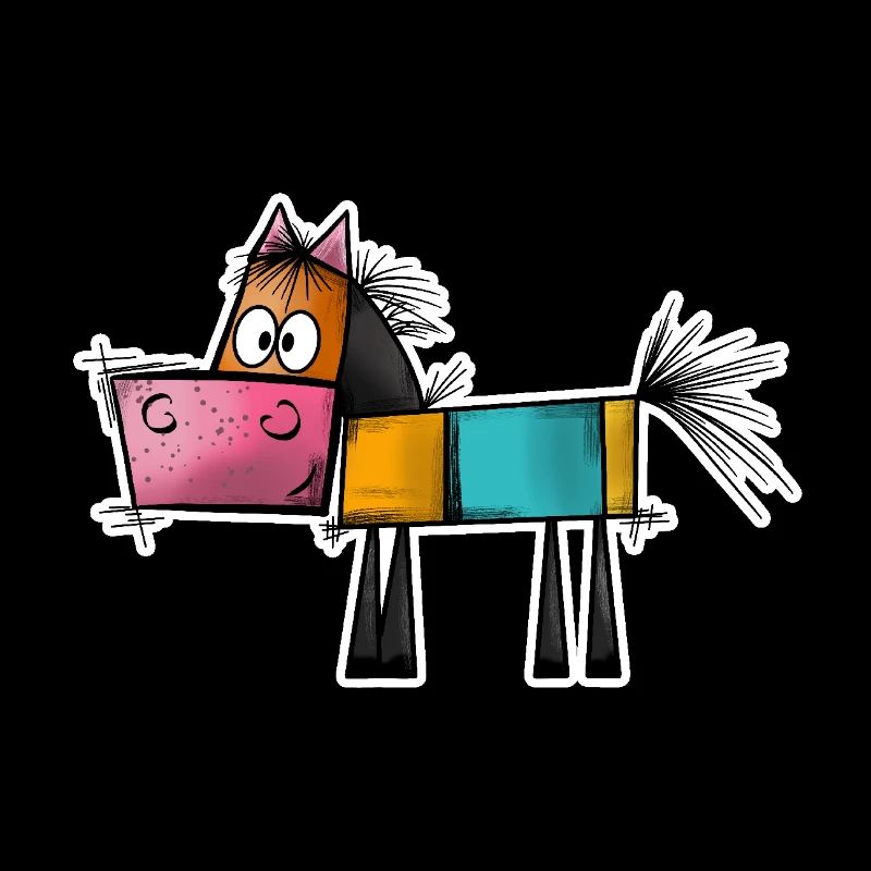 Cheval d’art abstrait