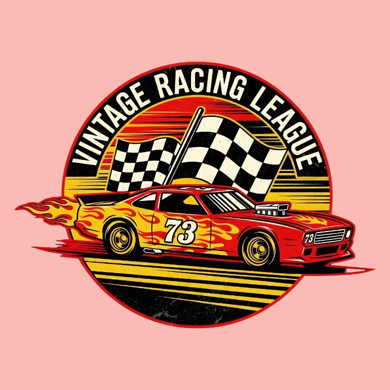 Conception de drapeaux de course vintage