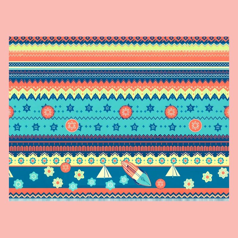 Farbenfroher Boho Wintermuster