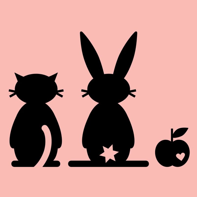 Rabbit cat apple