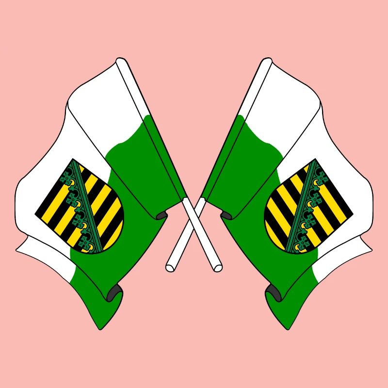 Deux drapeaux de Saxe