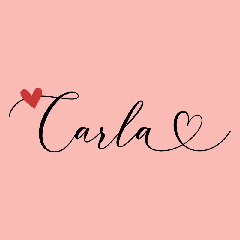 Carla Nom Prénom Calligraphie Coeur